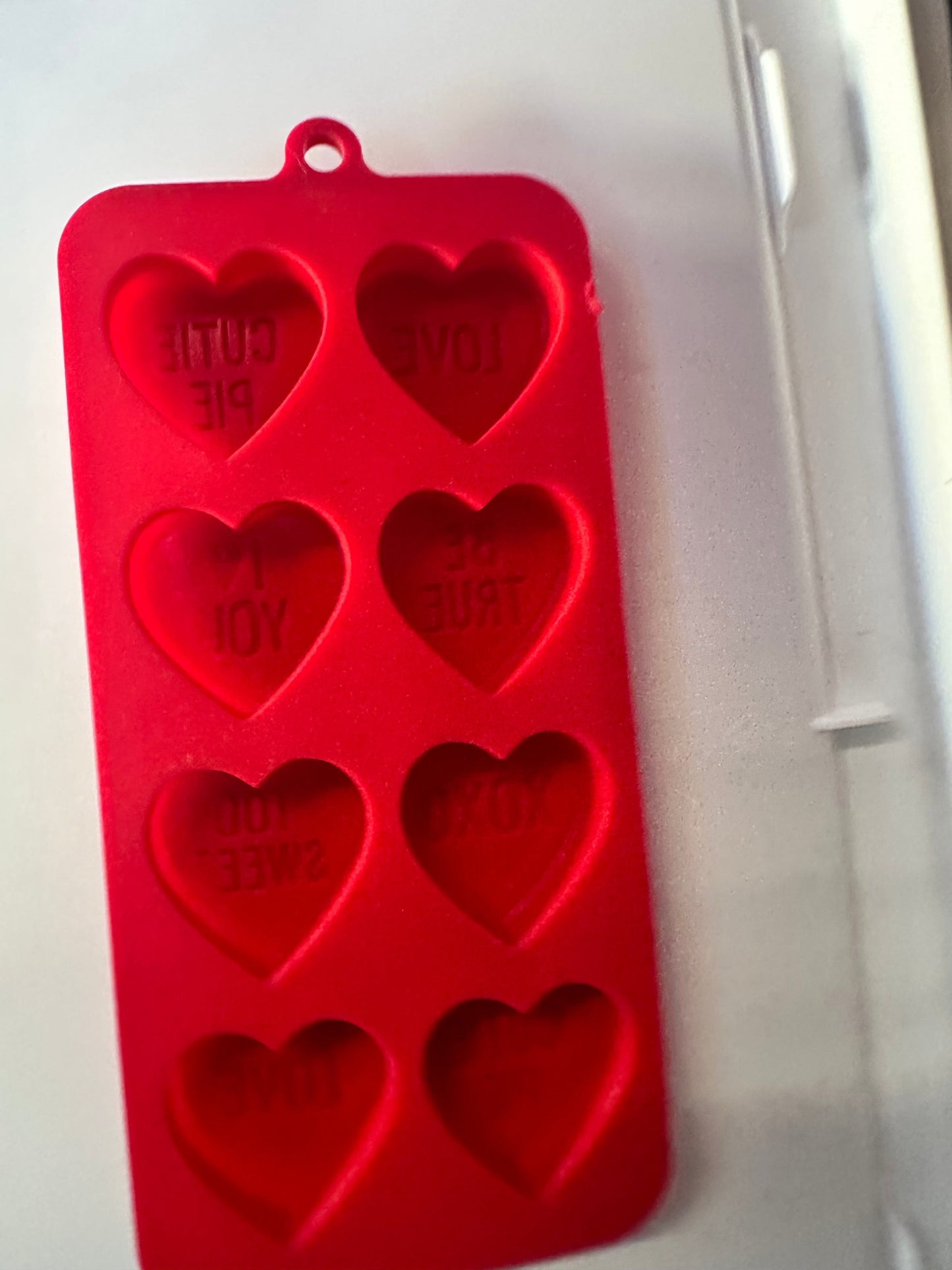 Hearts with words mold