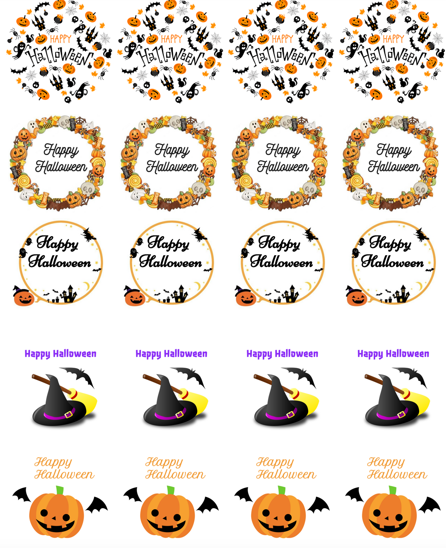 Halloween 2" Sticker Label Sheet
