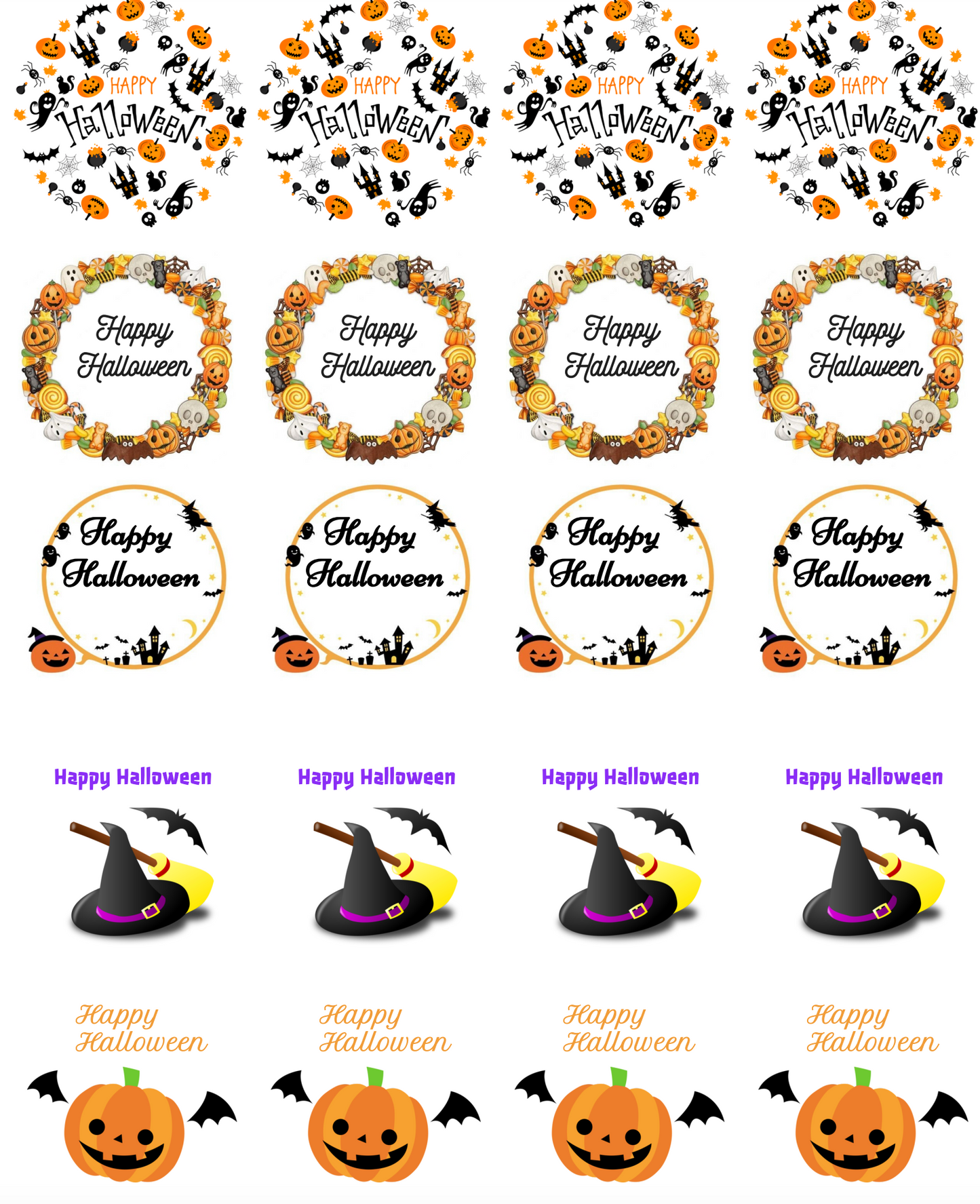 Halloween Sticker Label 2" Sheet