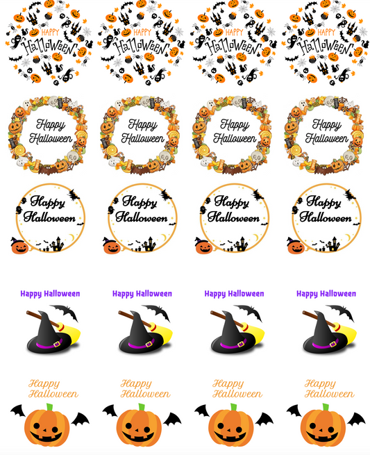 Halloween 2" Sticker Label Sheet