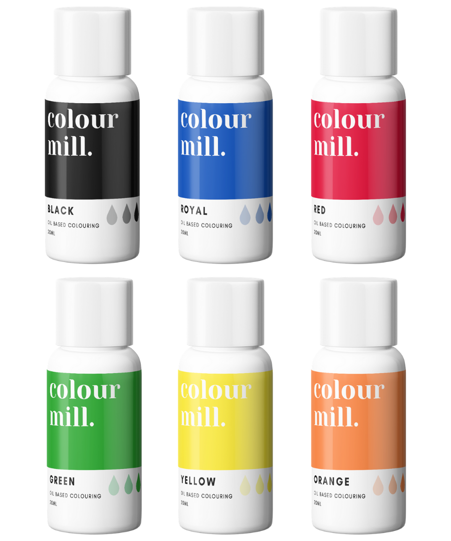 Oil Based Colouring 20ml 6 Pack Primary