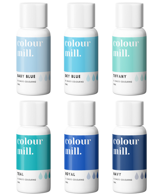 Oil Colouring 20ml Blue Set